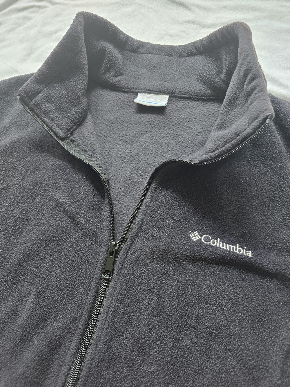 Columbia Men’s 2X Black Fleece Full Zip Vest Outdoor Hiking
